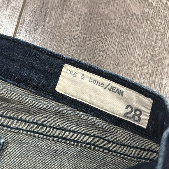 Rag & Bone Skinny Jeans Size 28 Mercer Blue with Zipper Accents - Picture 5 of 7